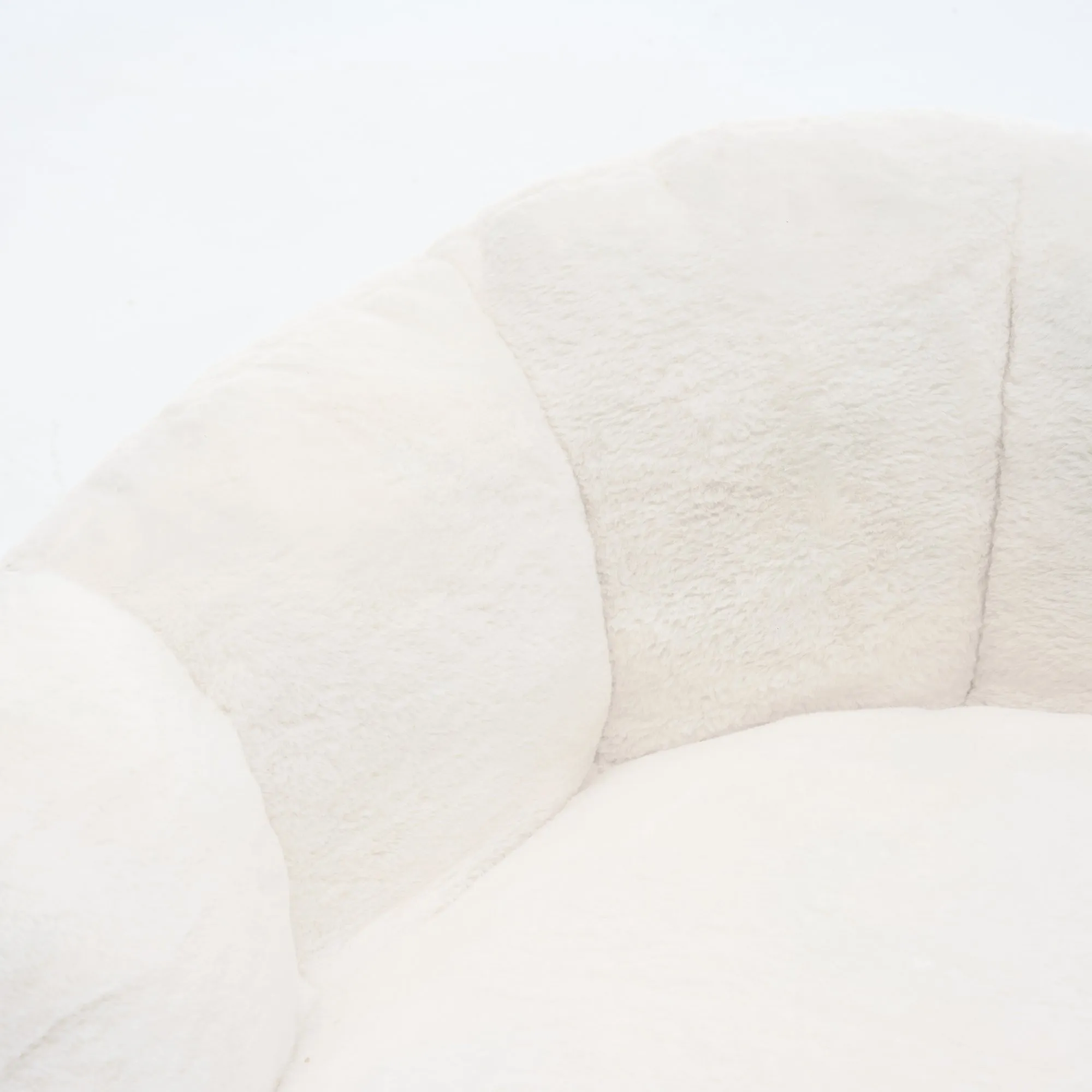 Large Petal Cloud Lazy Sofa Chair, Microsuede Upholstered