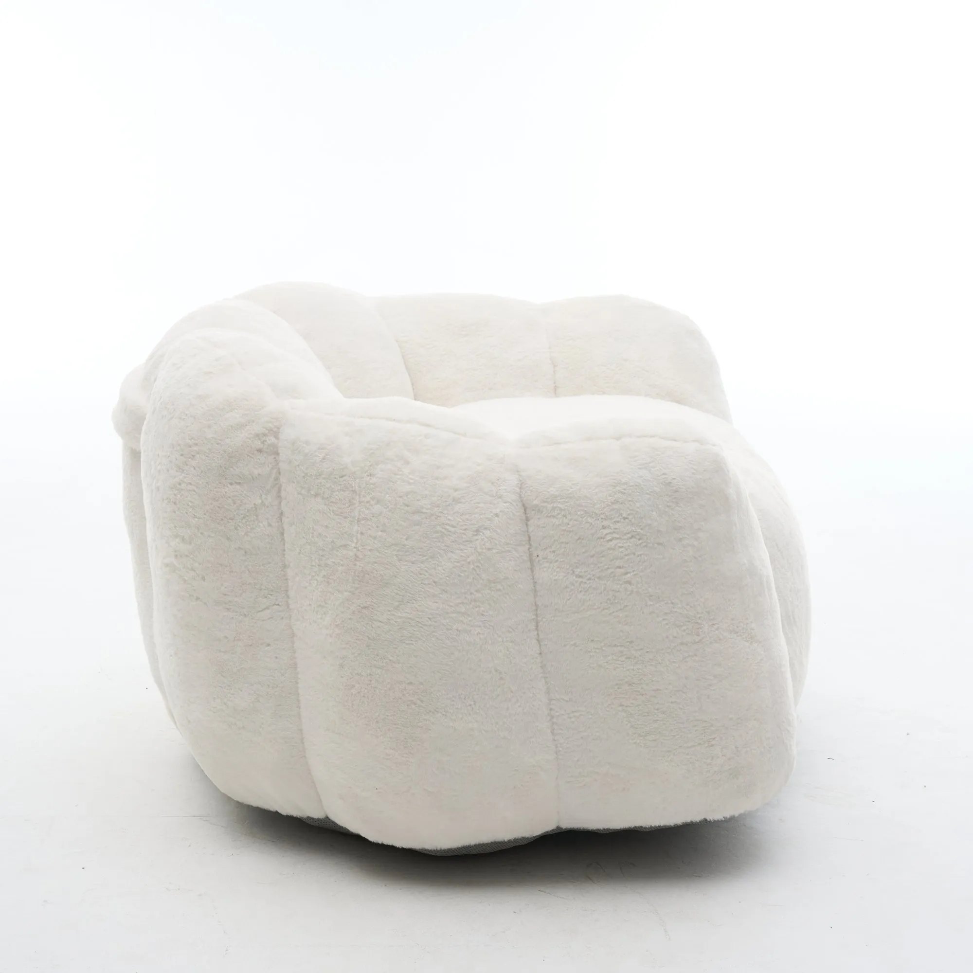 Large Petal Cloud Lazy Sofa Chair, Microsuede Upholstered