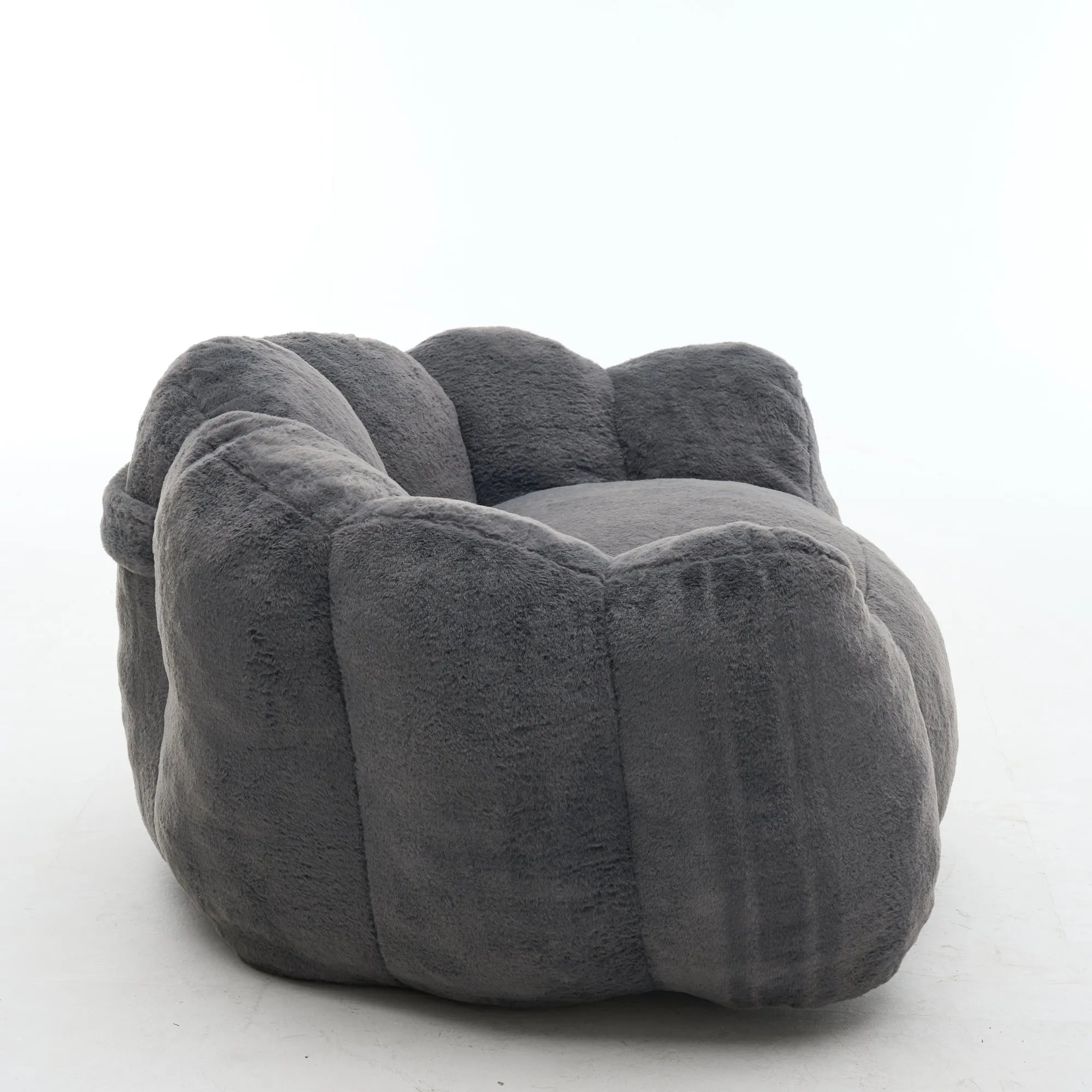 Large Petal Cloud Lazy Sofa Chair, Microsuede Upholstered