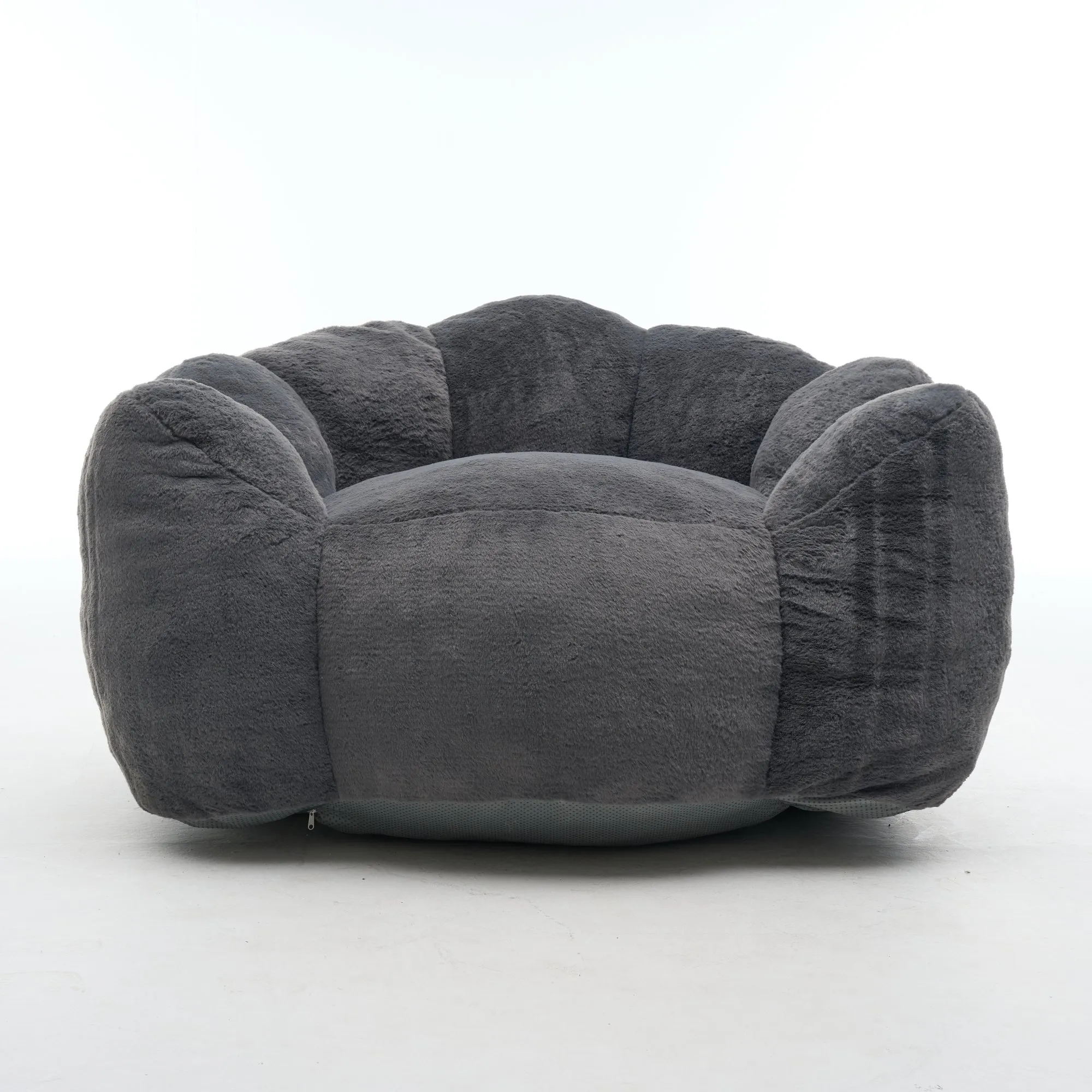 Large Petal Cloud Lazy Sofa Chair, Microsuede Upholstered