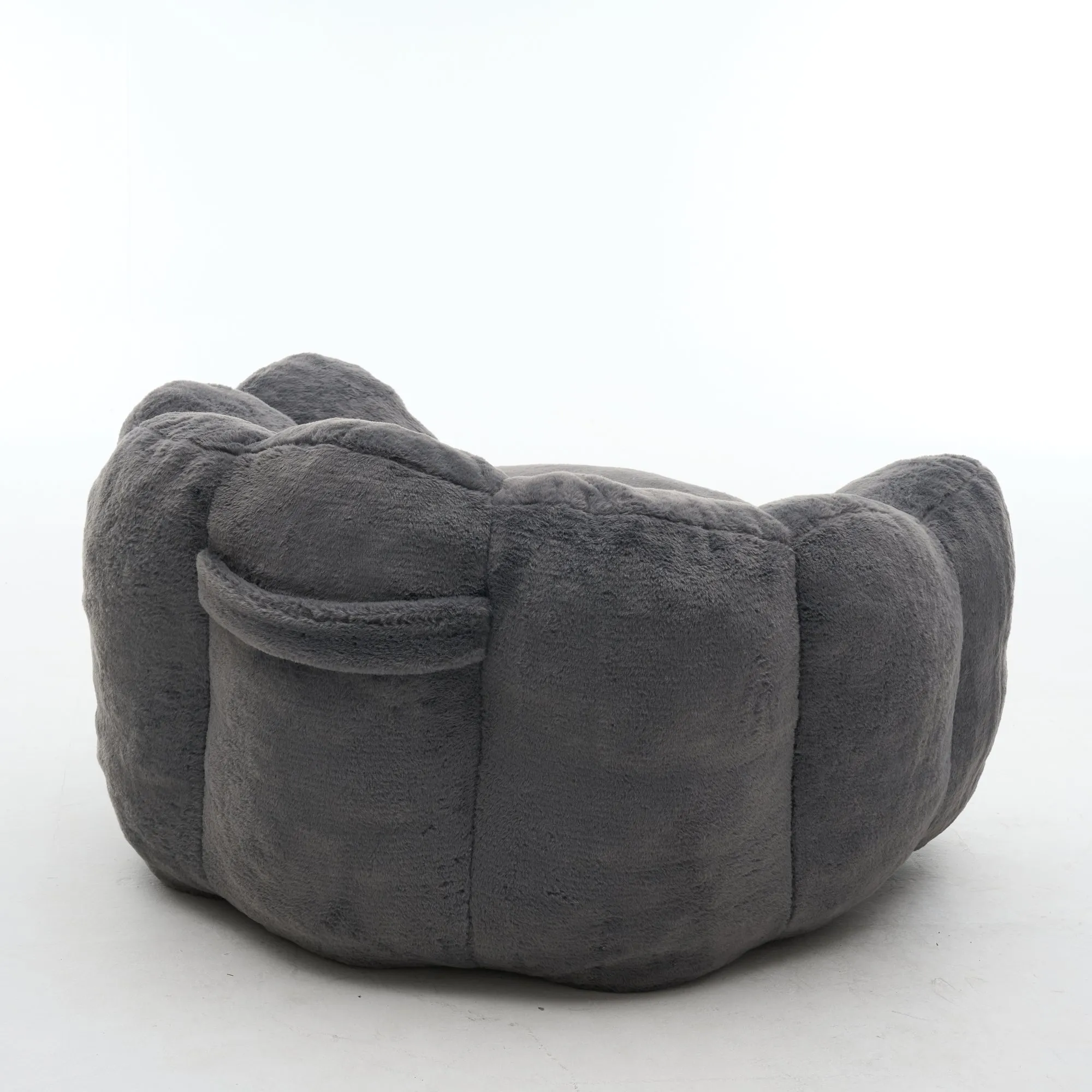 Large Petal Cloud Lazy Sofa Chair, Microsuede Upholstered