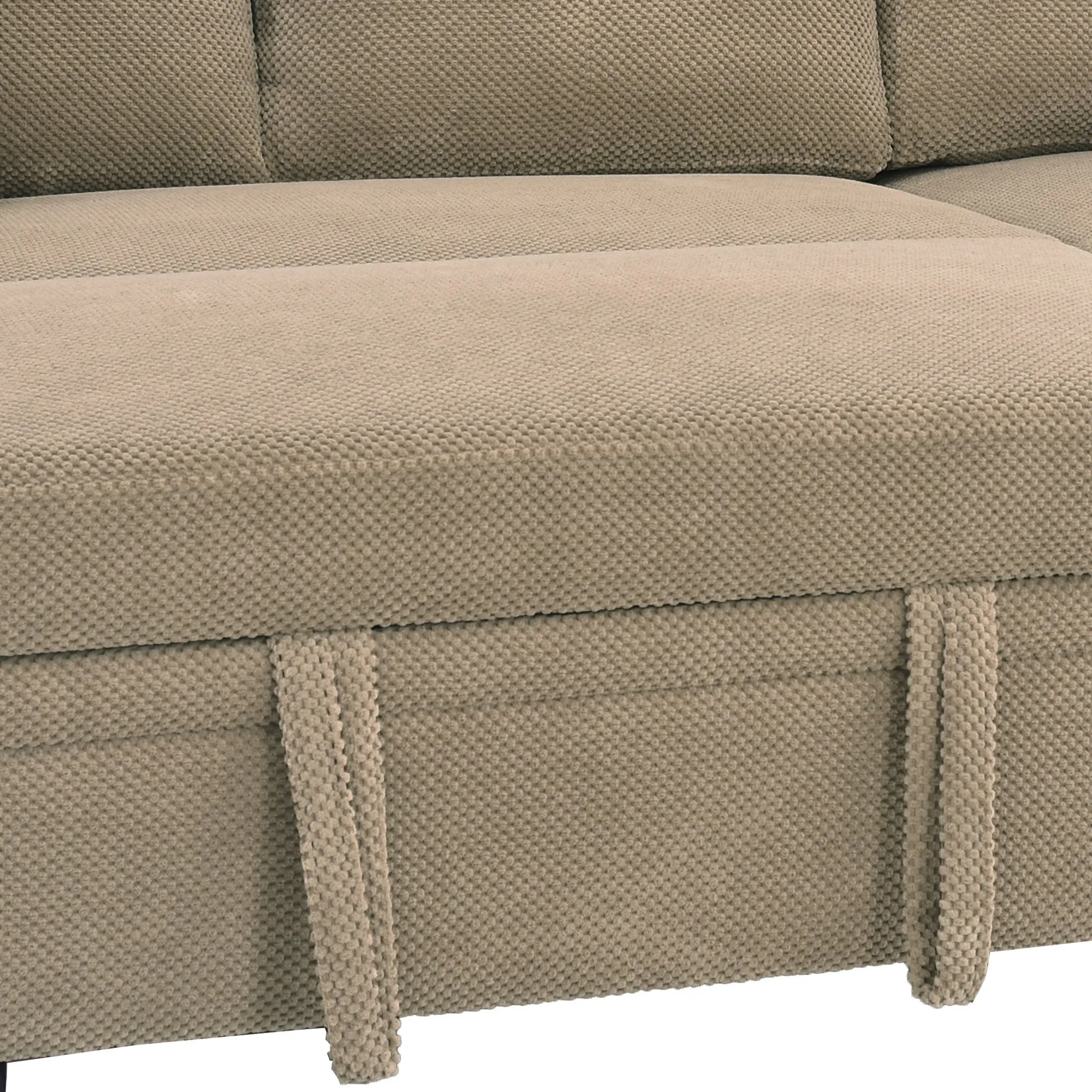 Sleeper Sectional Sofa with Pull-Out Bed and Reversible Chaise