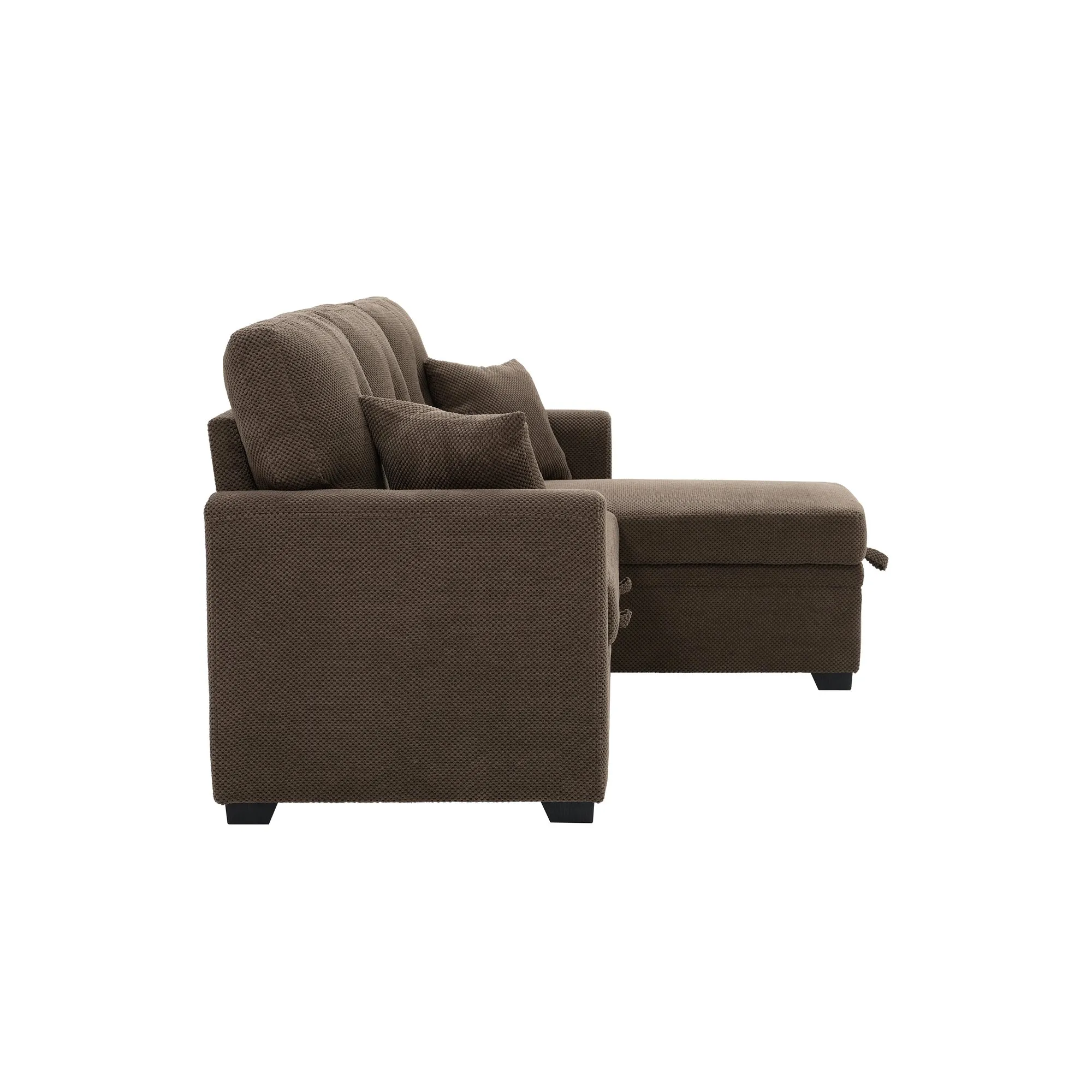 Sleeper Sectional Sofa with Pull-Out Bed and Reversible Chaise