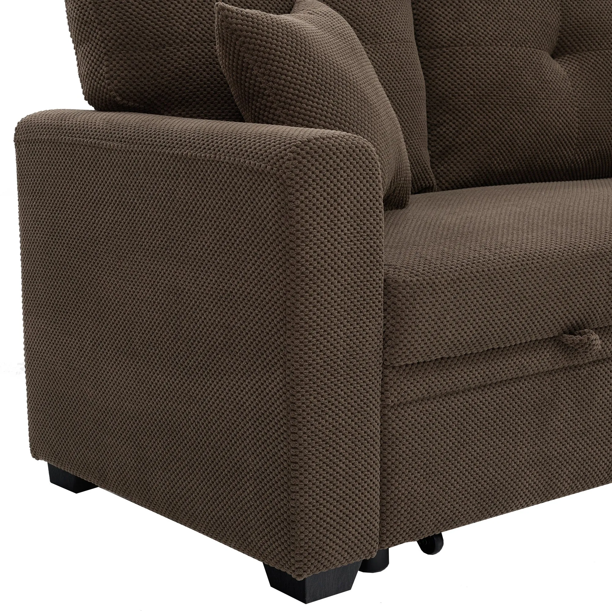 Sleeper Sectional Sofa with Pull-Out Bed and Reversible Chaise