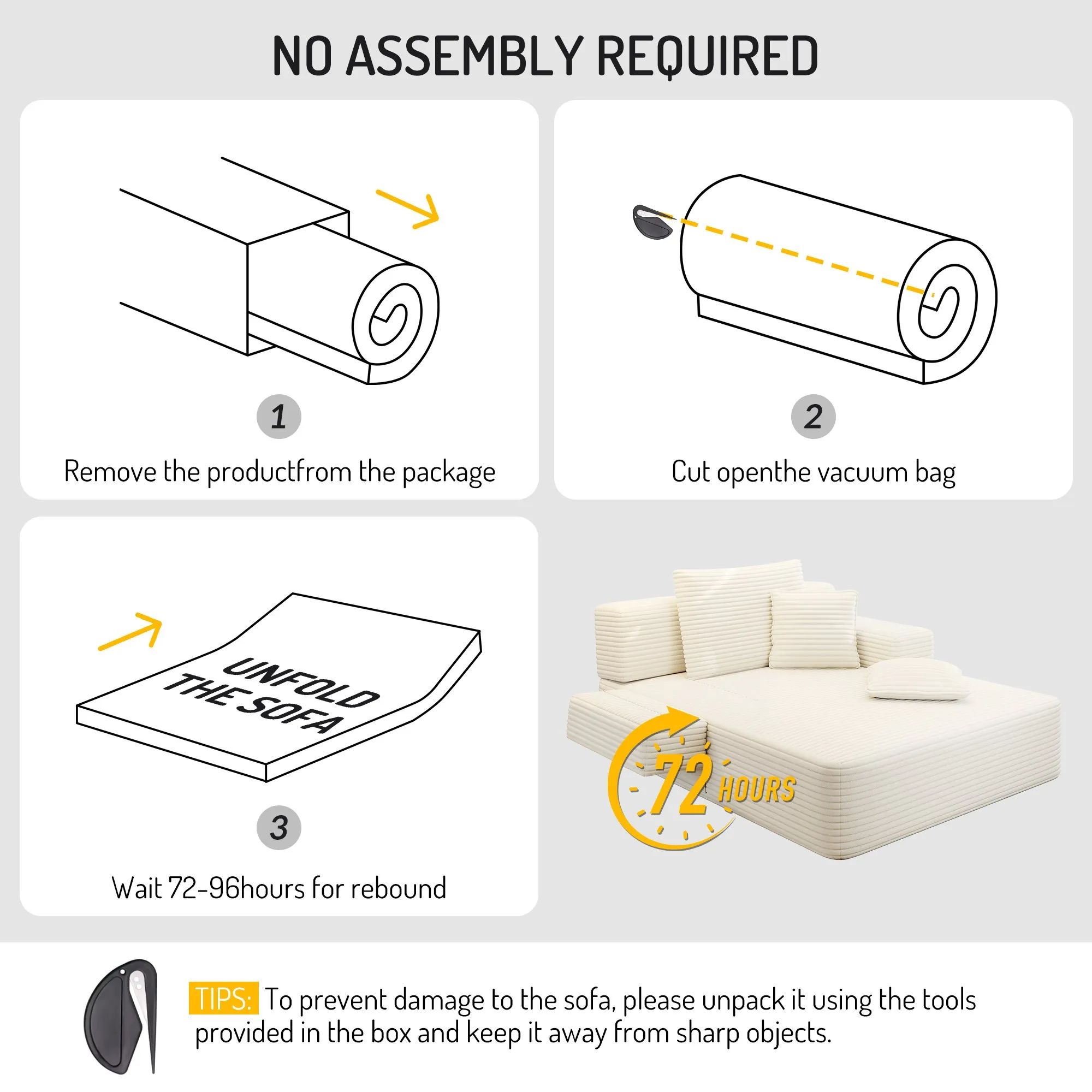 Oversized Plush Corduroy Chaise Lounge Sofa Bed, Convertible