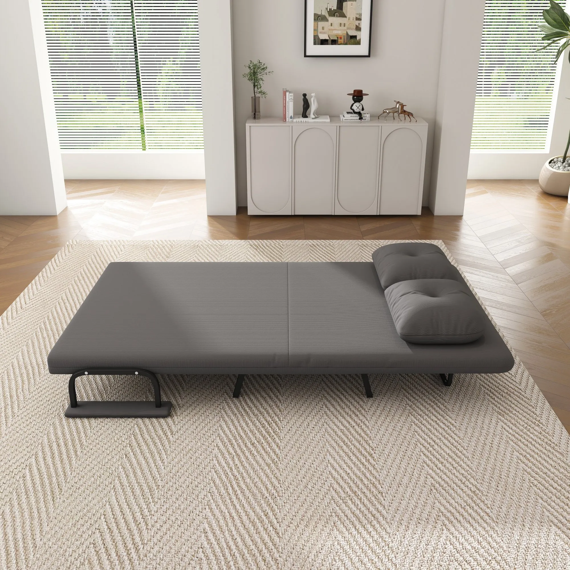 46-Inch Wide 5-in-1 Folding Sofa Bed Chair for Two