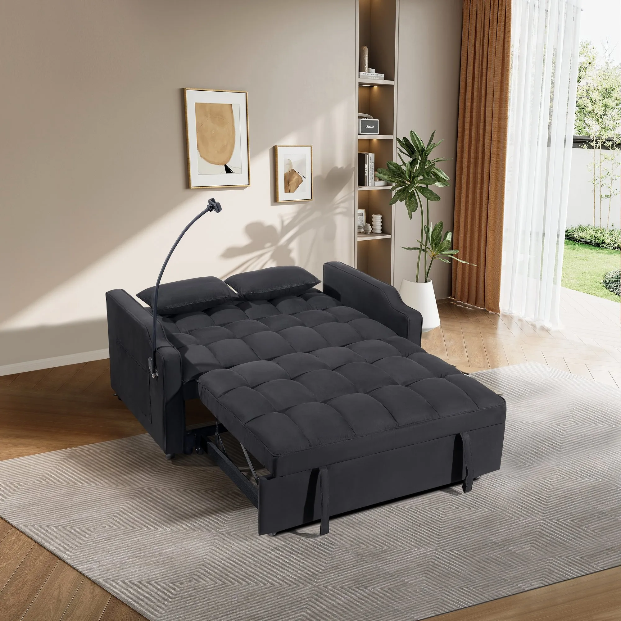 Multifunctional Foldable Plywood Sofa Bed, 3 Length Options