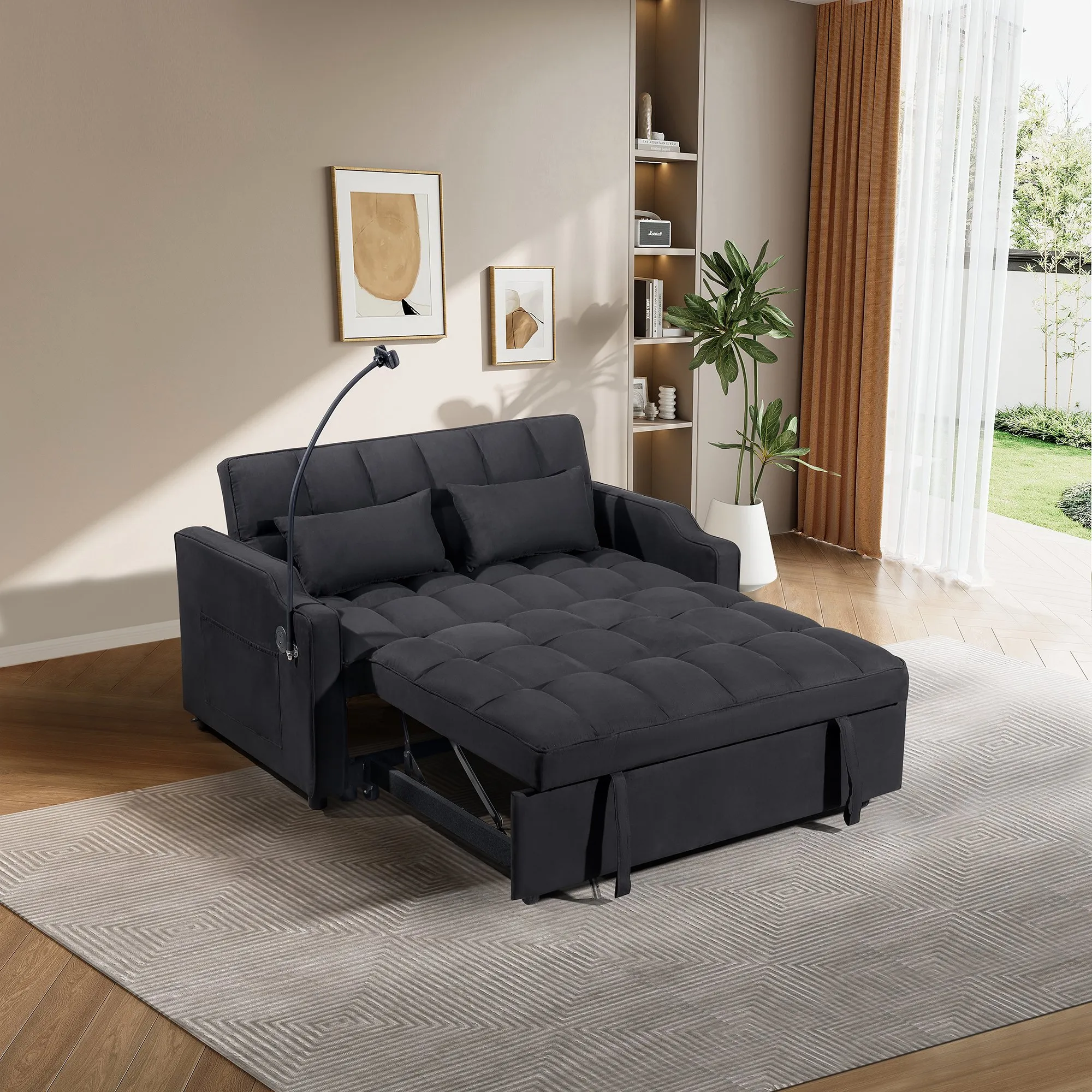 Multifunctional Foldable Plywood Sofa Bed, 3 Length Options