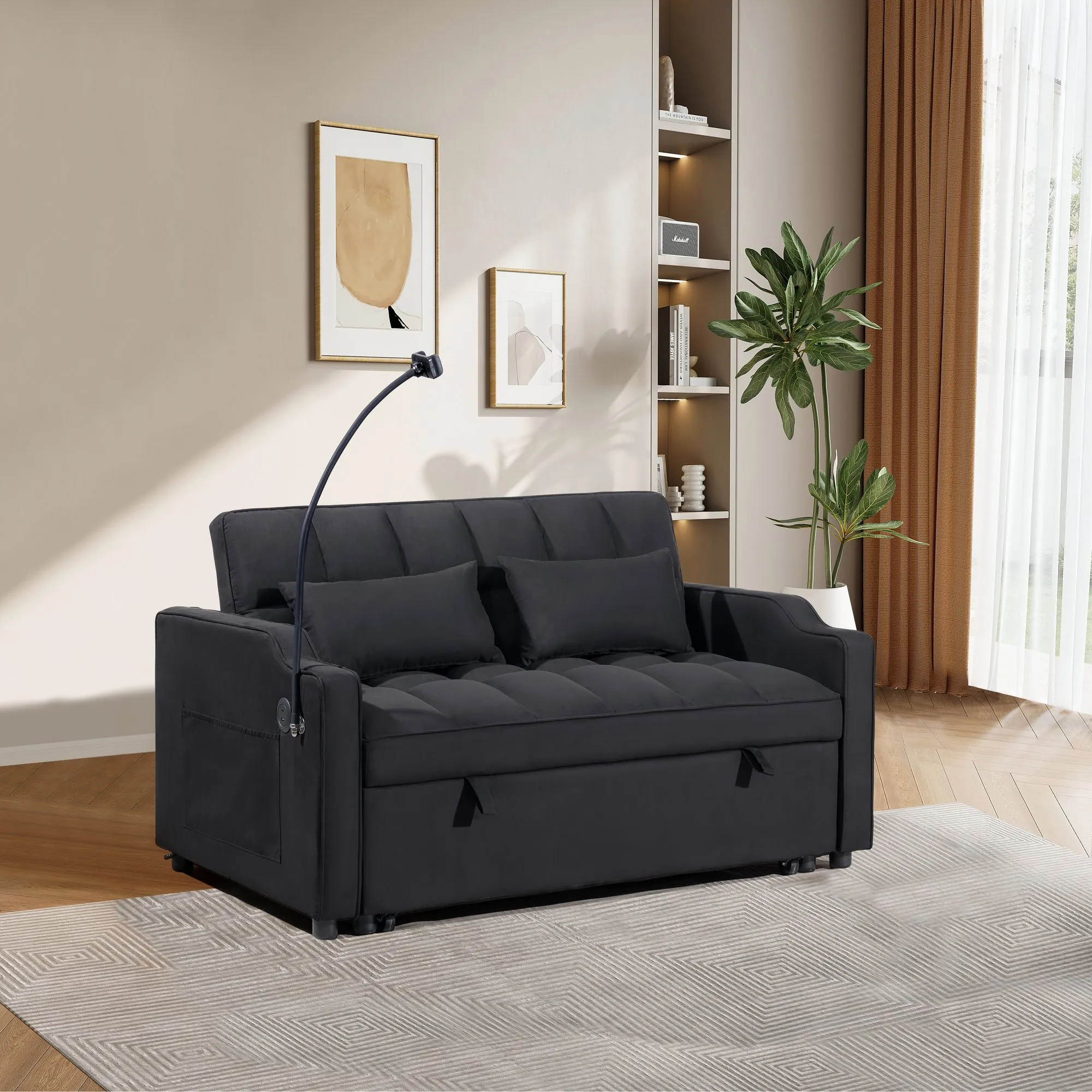 Multifunctional Foldable Plywood Sofa Bed, 3 Length Options