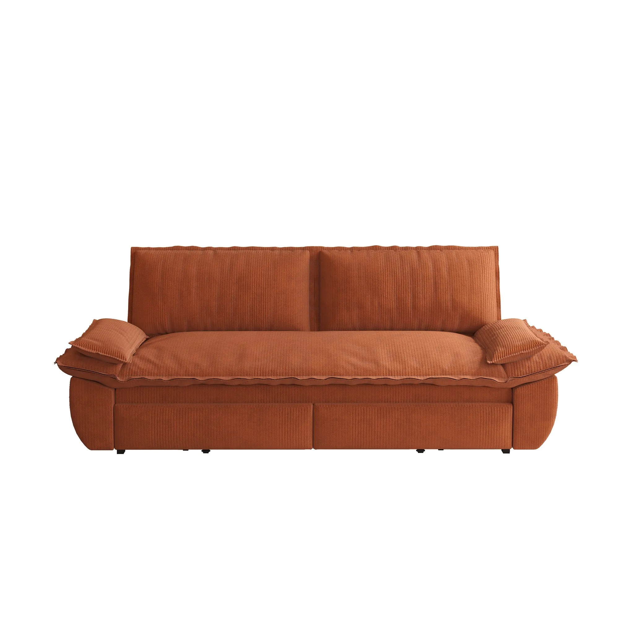 73.2-Inch Queen Pull-Out Sofa Bed, 3-in-1 Corduroy Sleeper