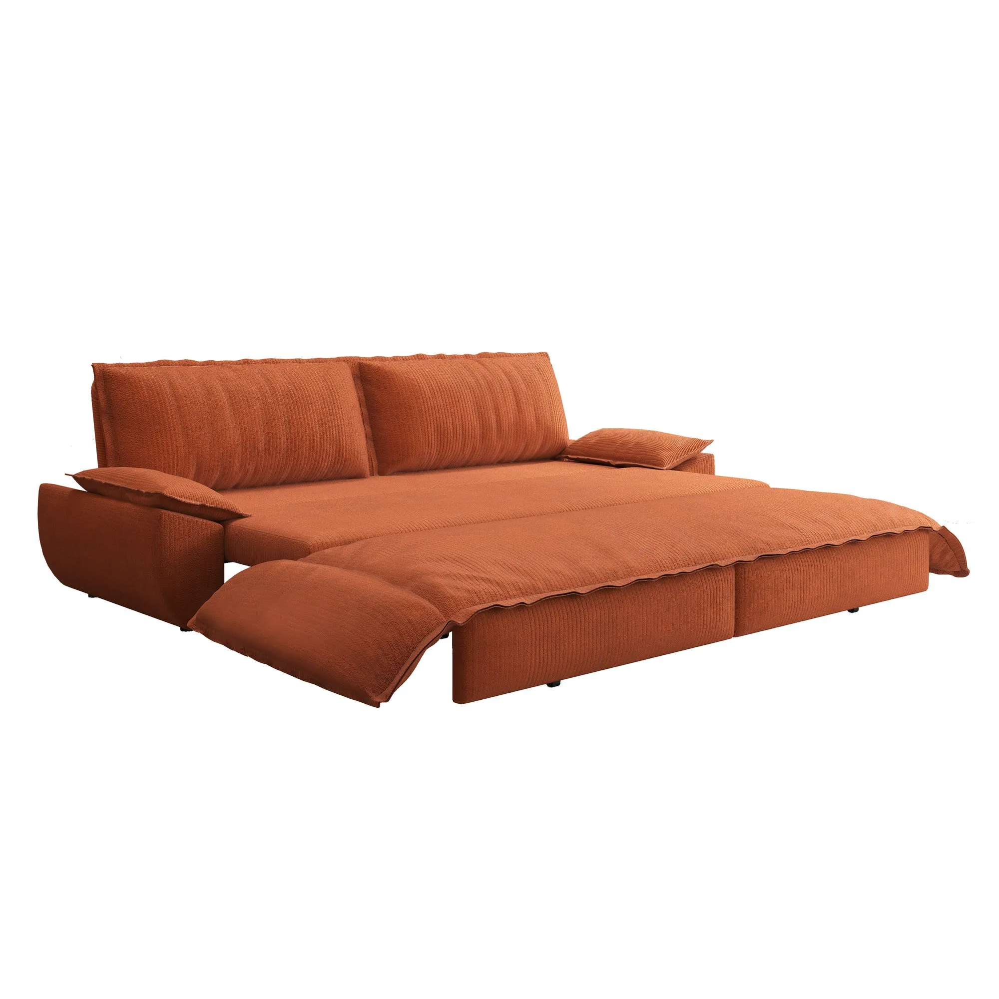 73.2-Inch Queen Pull-Out Sofa Bed, 3-in-1 Corduroy Sleeper