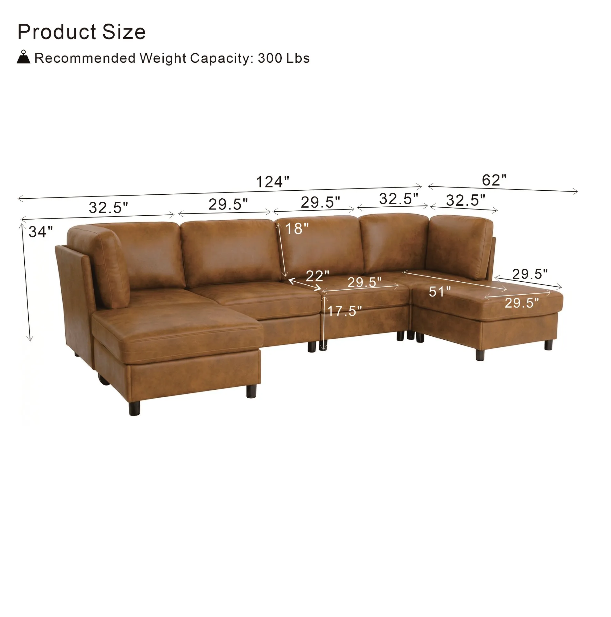 Modern Modular Corner Sofa  Foil fabric  Freely Configurable with