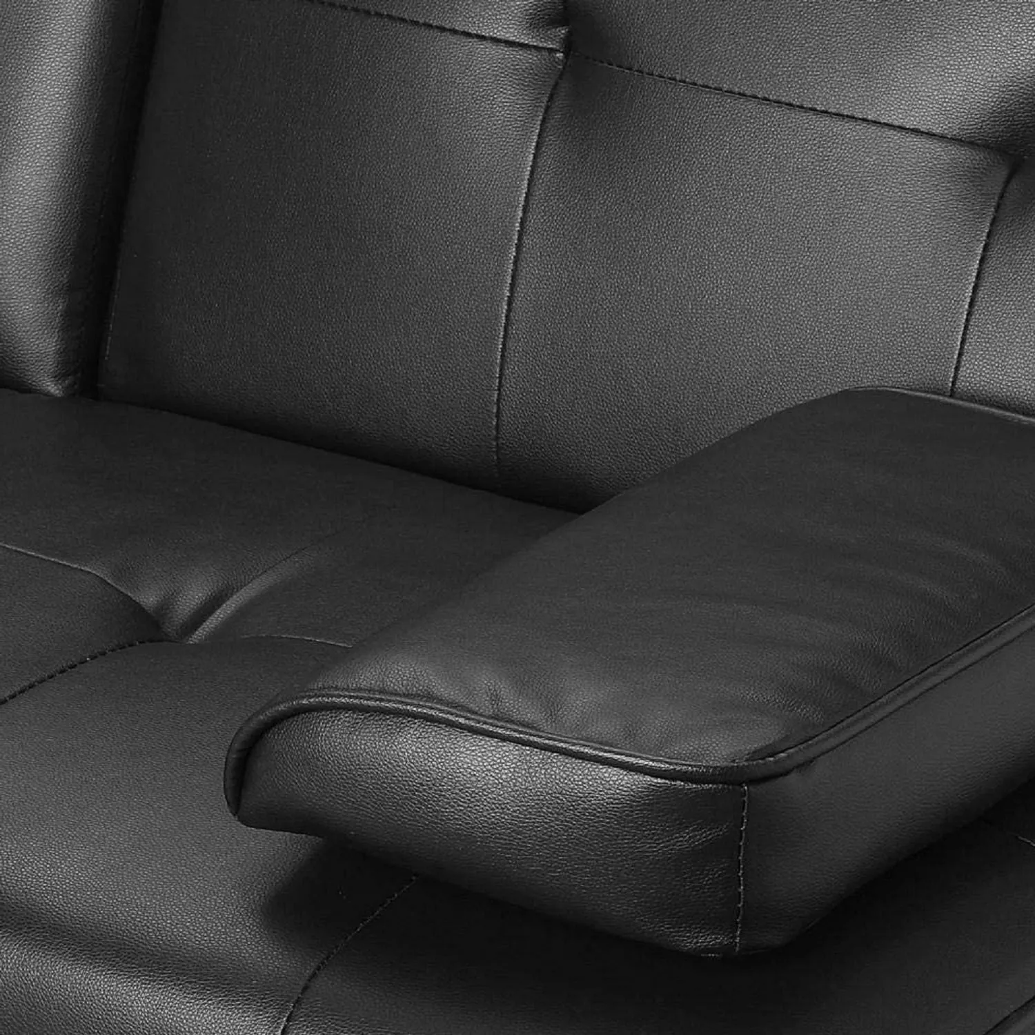 MEGA Faux Leather Futon Sofa Bed, Modern Convertible Folding