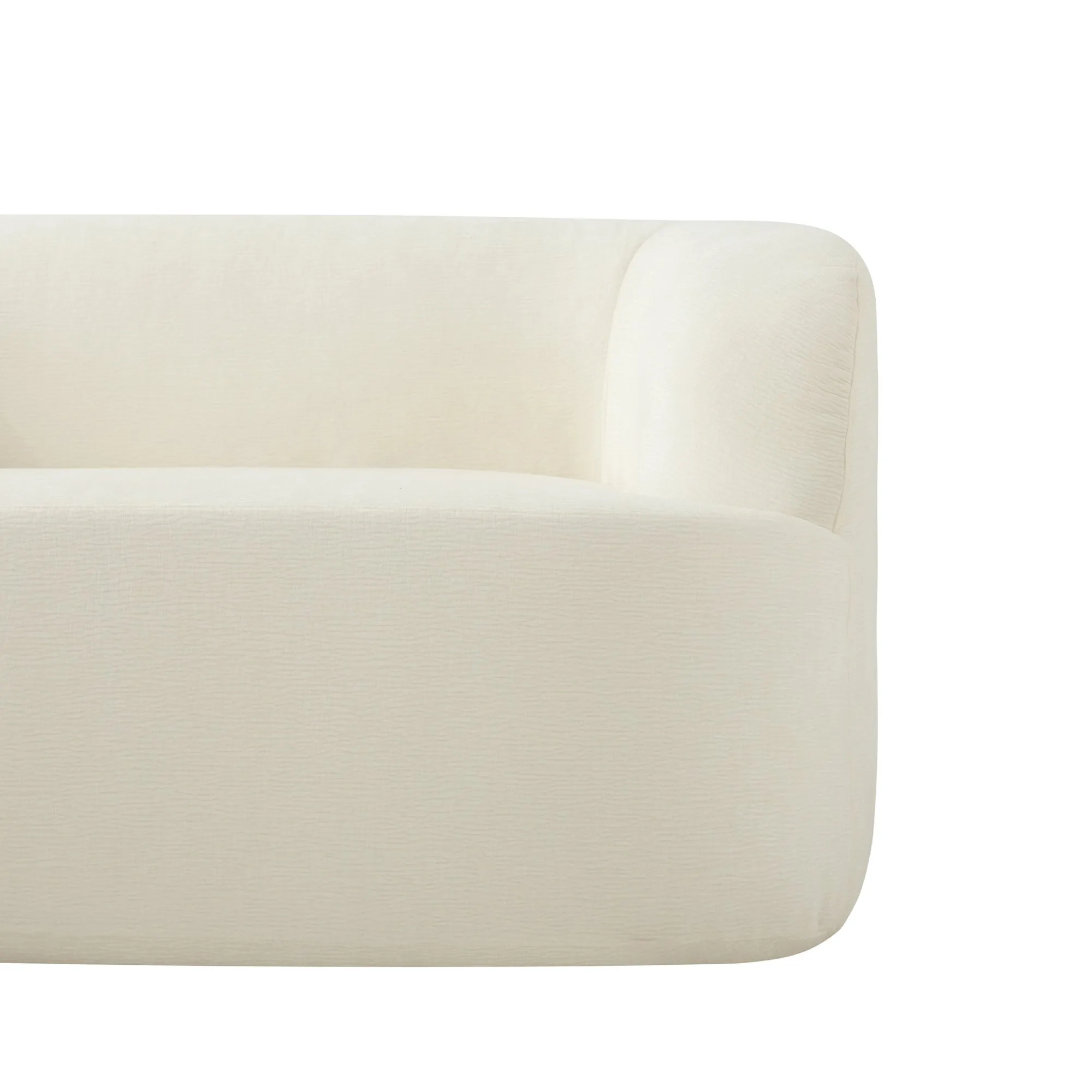 86-Inch Chenille Boneless Couch, Upholstered Sofa with Pillows