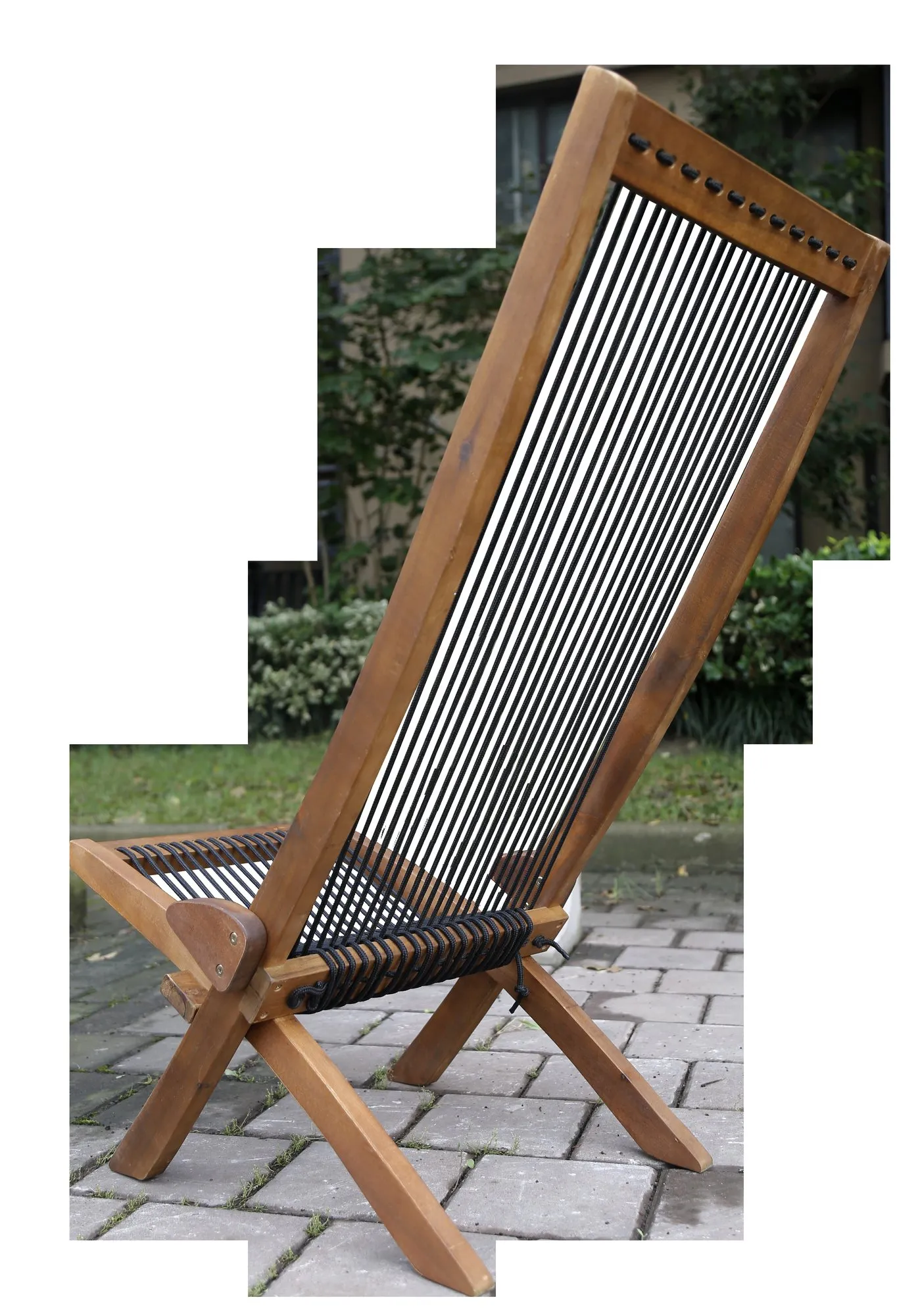 folding roping wood chair
