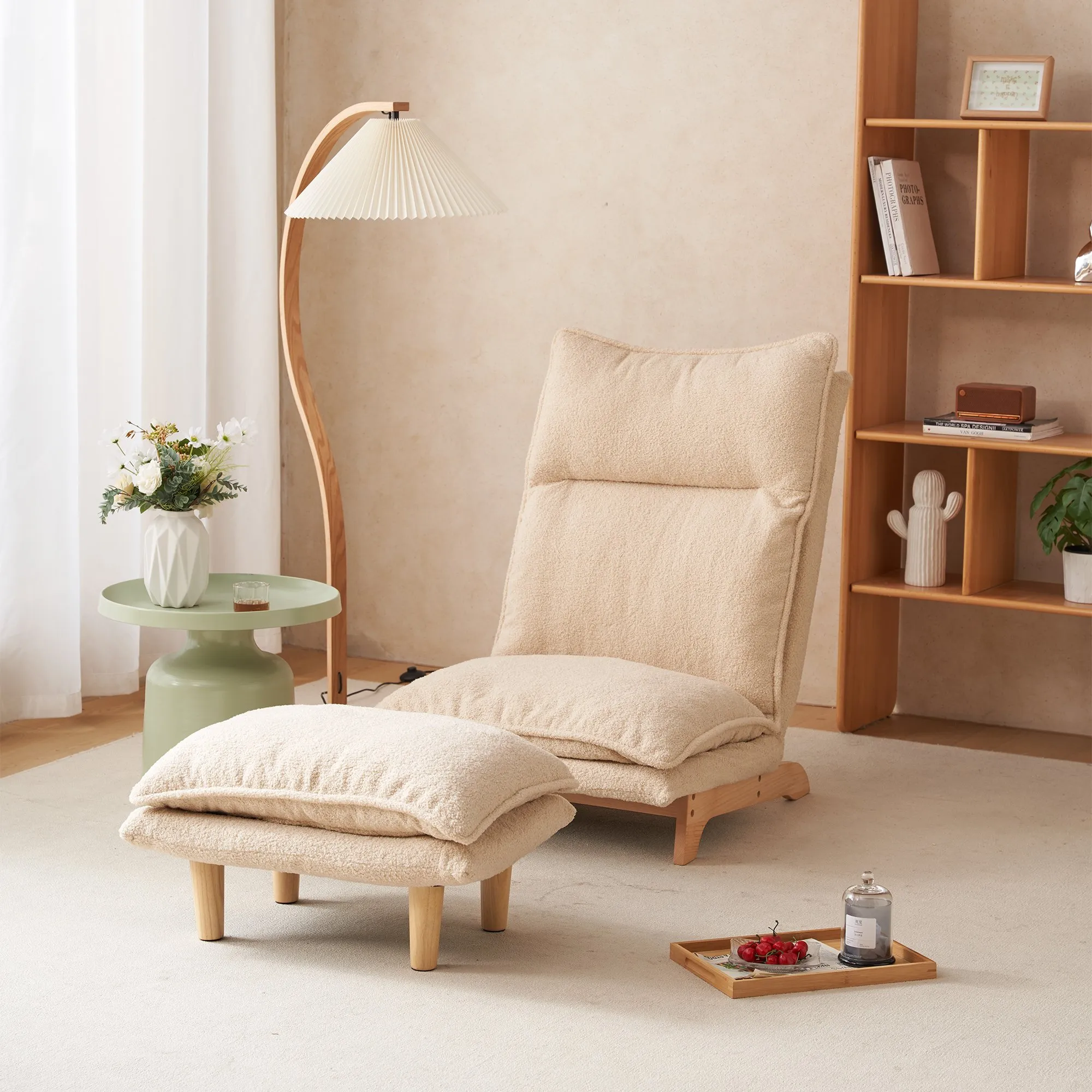 Lazy sofa balcony leisure chair bedroom sofa chair foldable reclining chair leisure single sofa functional chair