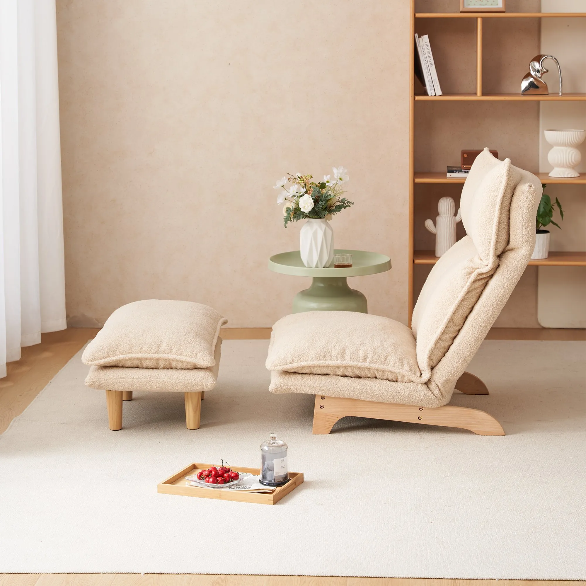 Lazy sofa balcony leisure chair bedroom sofa chair foldable reclining chair leisure single sofa functional chair