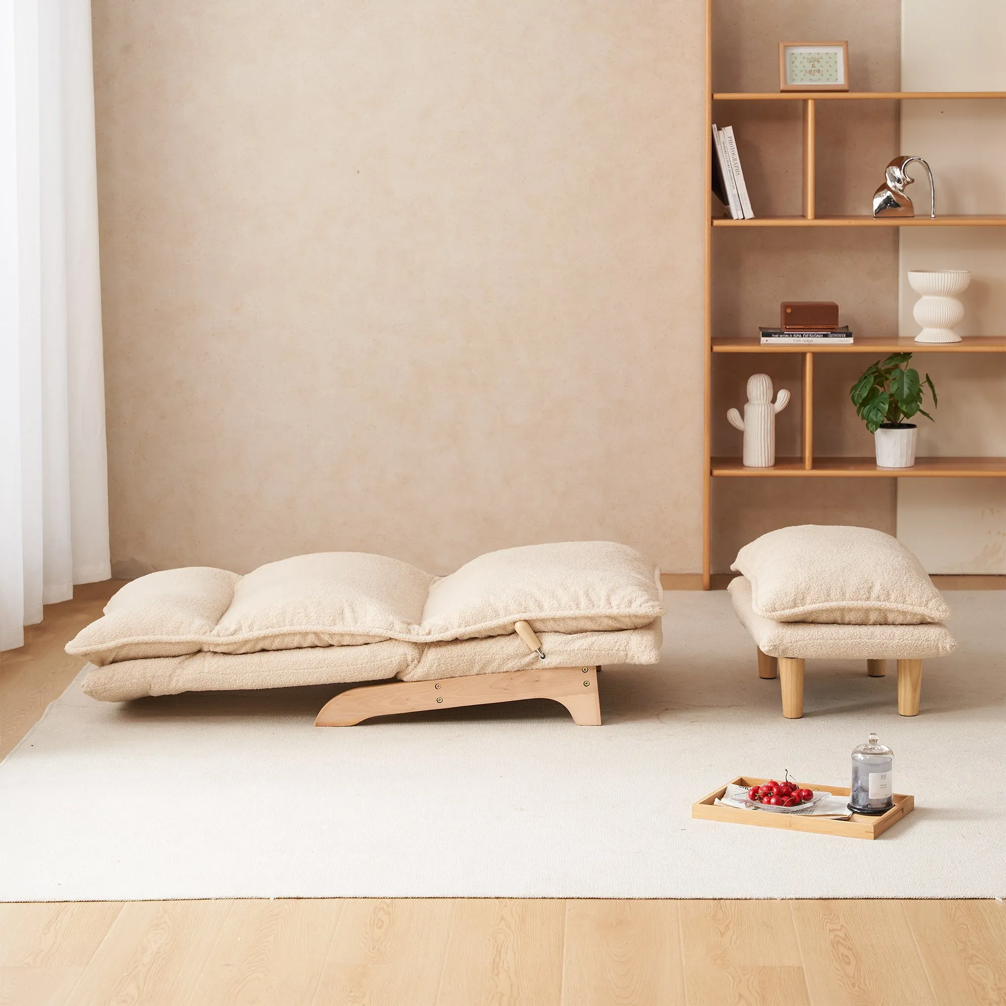 Lazy sofa balcony leisure chair bedroom sofa chair foldable reclining chair leisure single sofa functional chair