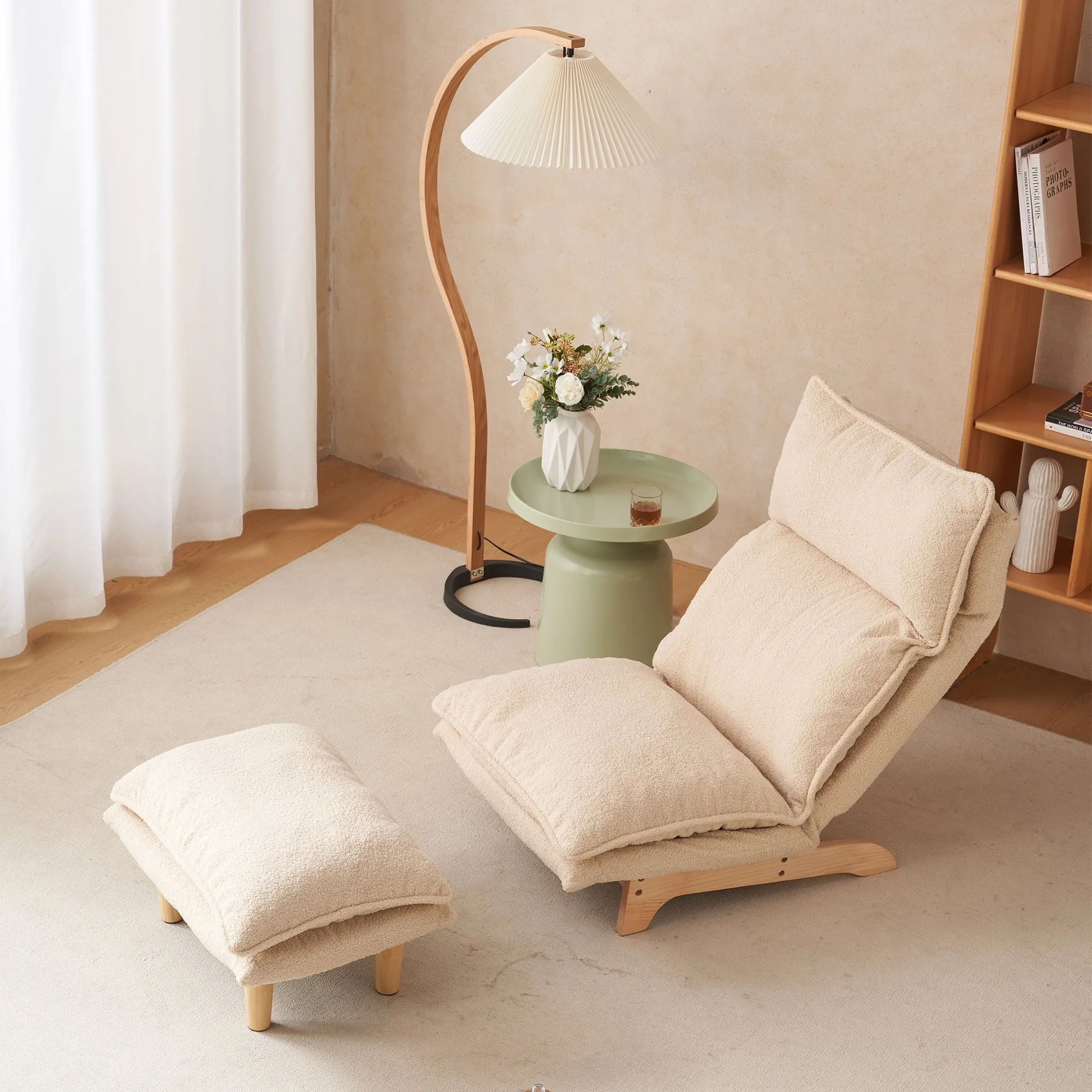 Lazy sofa balcony leisure chair bedroom sofa chair foldable reclining chair leisure single sofa functional chair