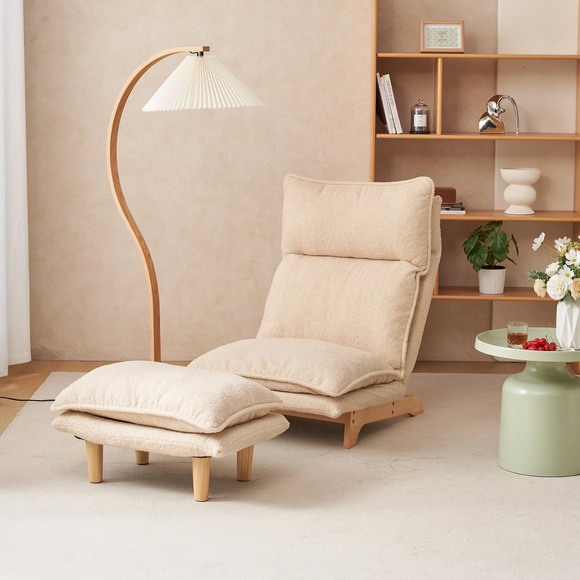 Lazy sofa balcony leisure chair bedroom sofa chair foldable reclining chair leisure single sofa functional chair