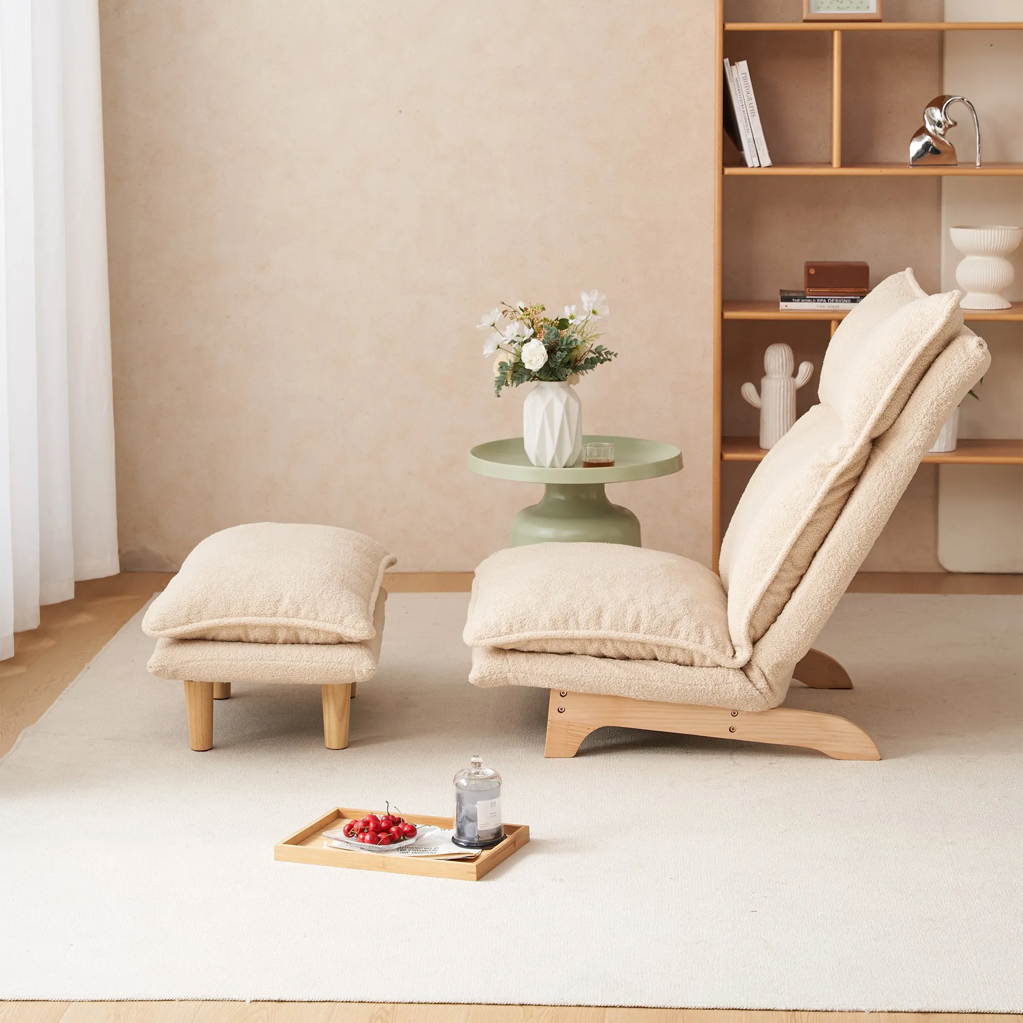 Lazy sofa balcony leisure chair bedroom sofa chair foldable reclining chair leisure single sofa functional chair