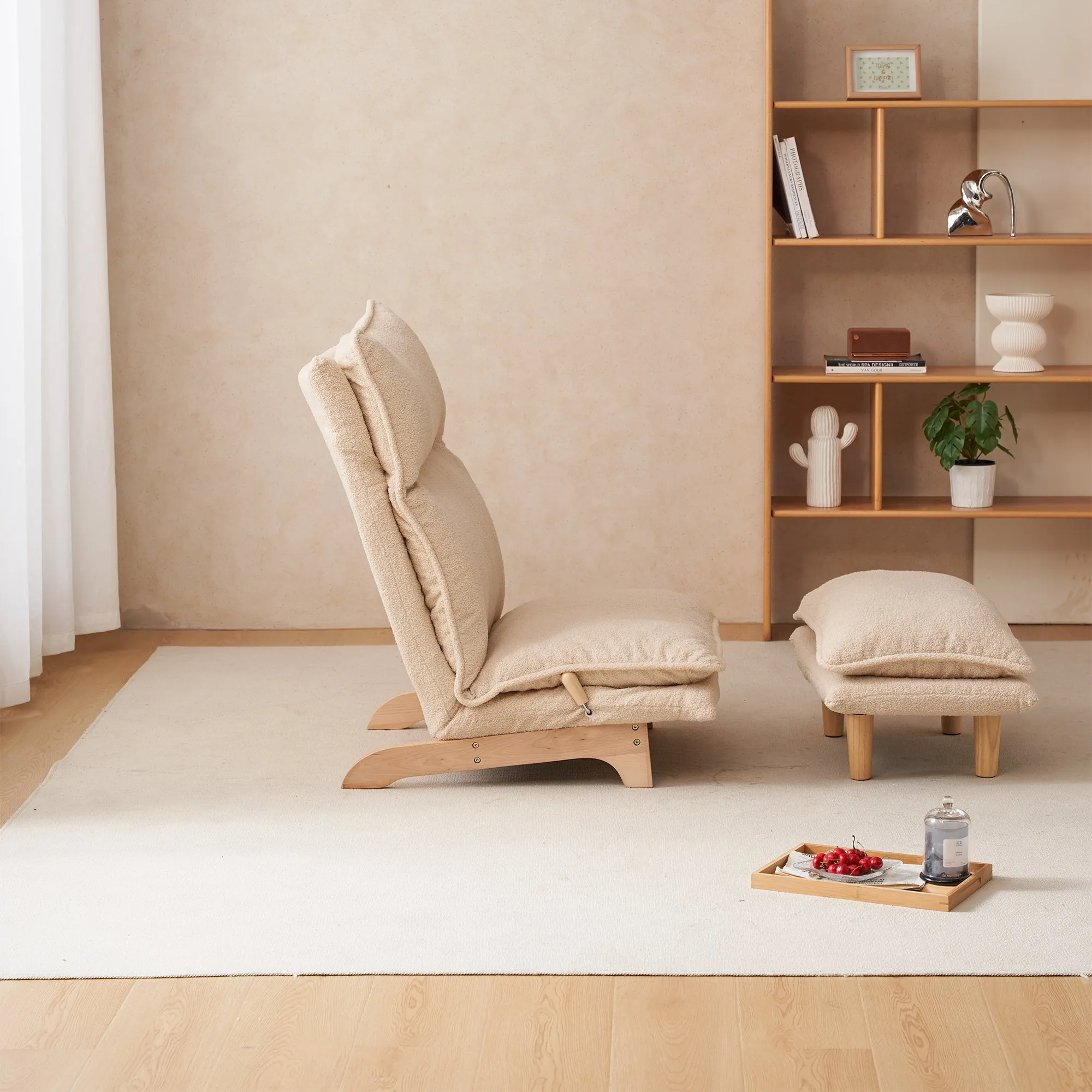 Lazy sofa balcony leisure chair bedroom sofa chair foldable reclining chair leisure single sofa functional chair