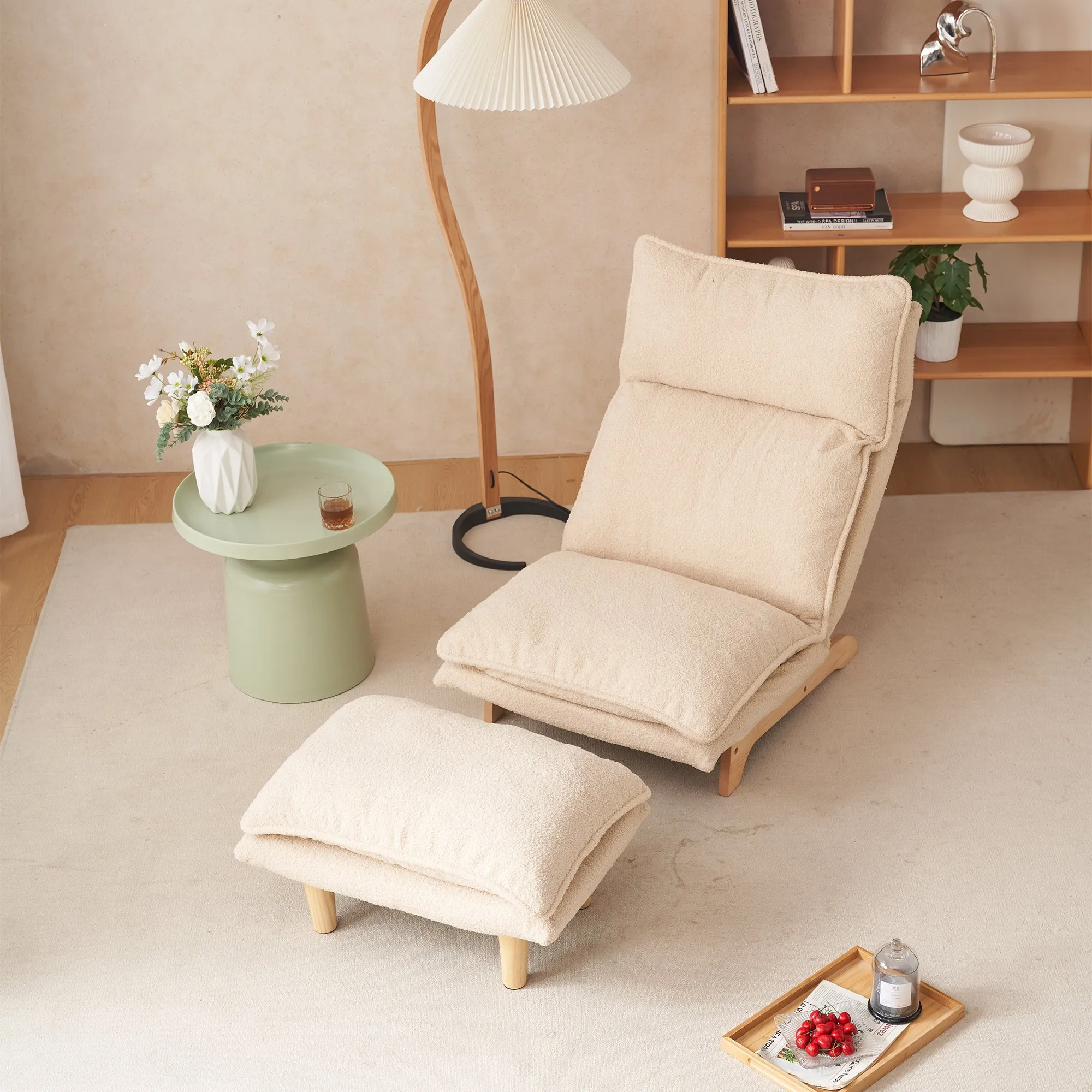 Lazy sofa balcony leisure chair bedroom sofa chair foldable reclining chair leisure single sofa functional chair