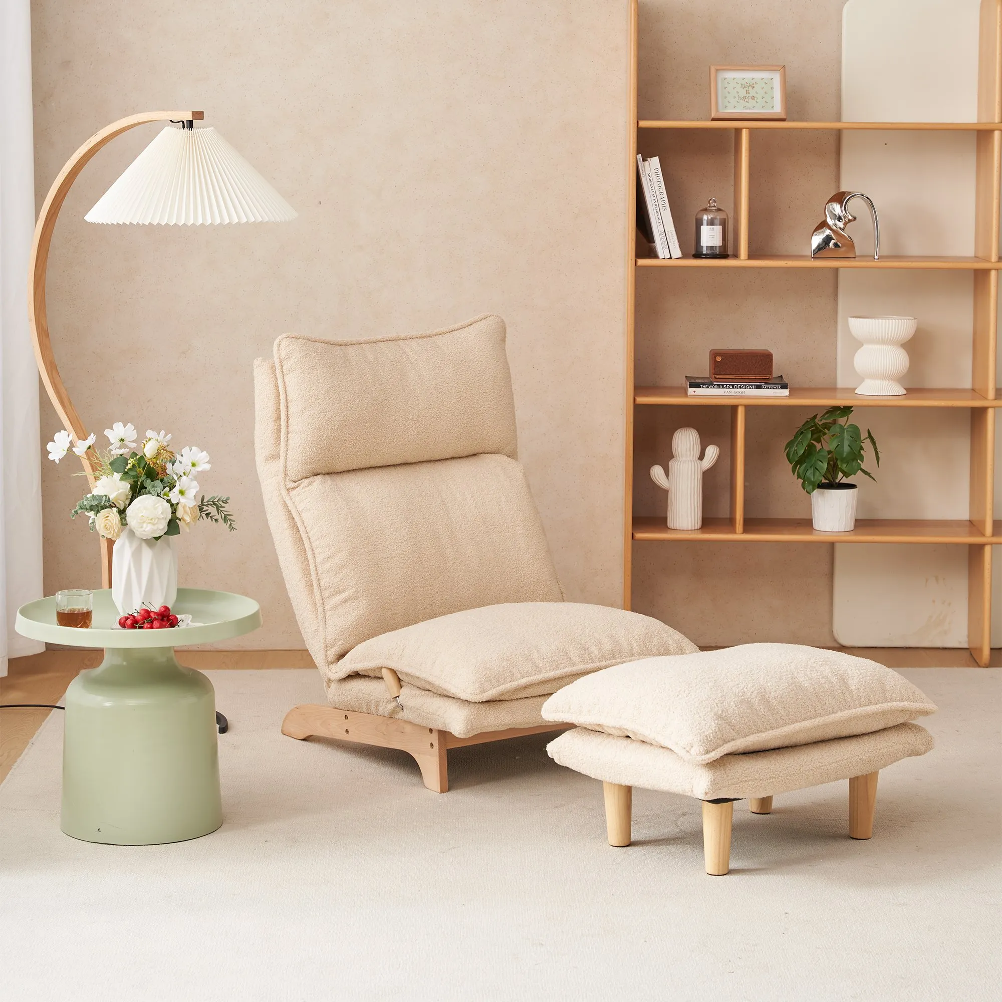 Lazy sofa balcony leisure chair bedroom sofa chair foldable reclining chair leisure single sofa functional chair