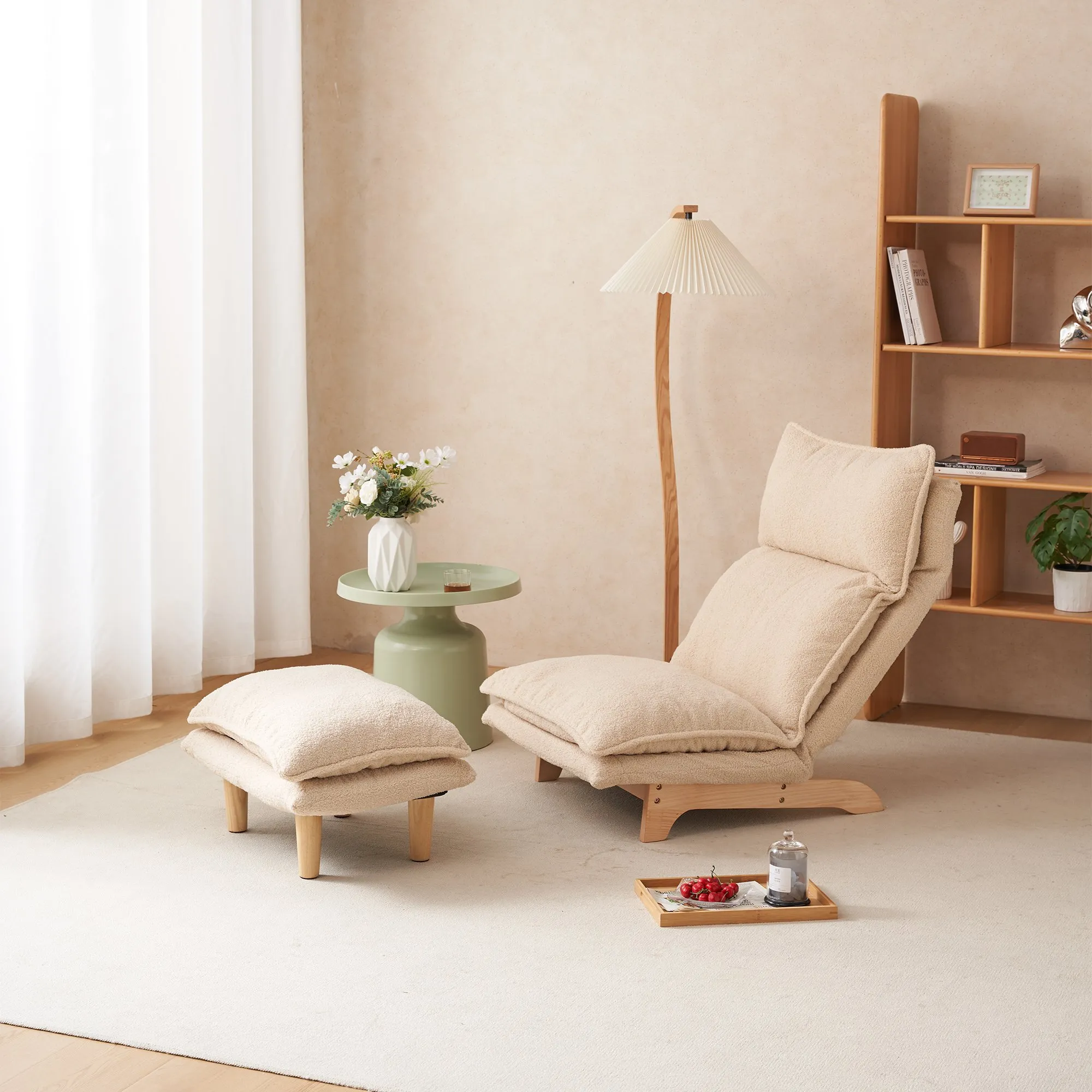 Lazy sofa balcony leisure chair bedroom sofa chair foldable reclining chair leisure single sofa functional chair