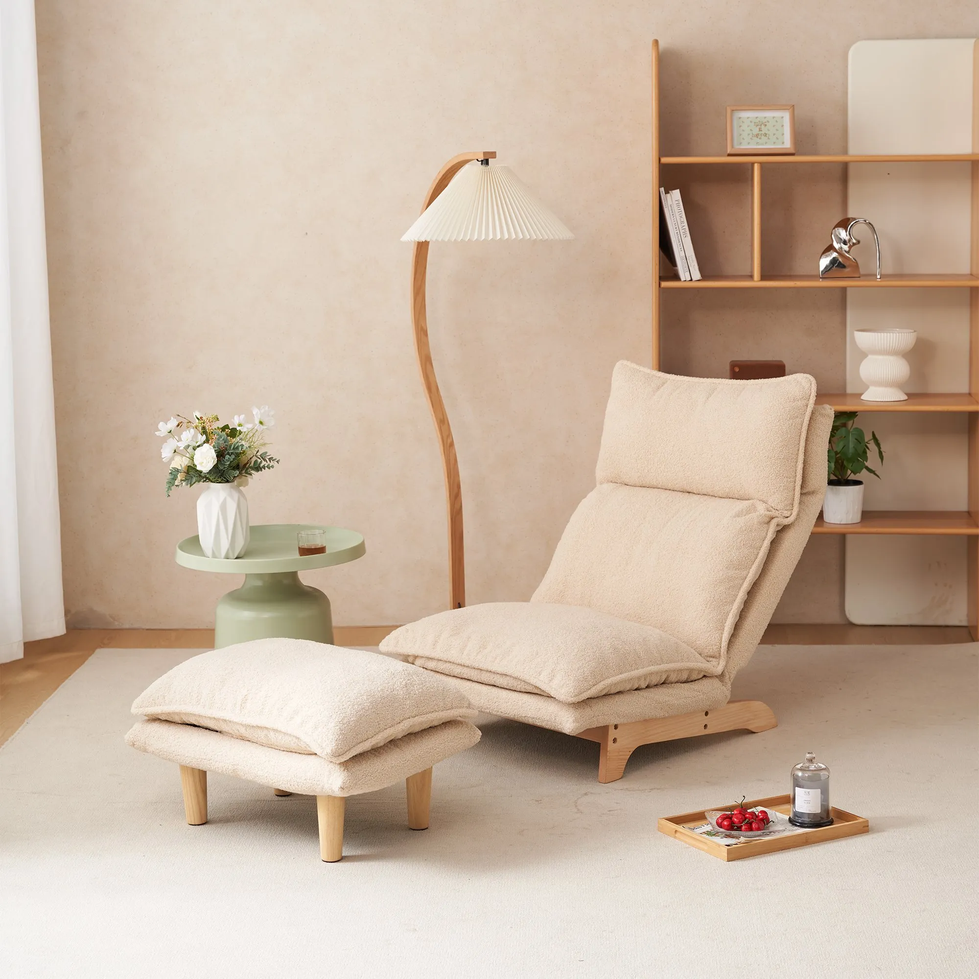 Lazy sofa balcony leisure chair bedroom sofa chair foldable reclining chair leisure single sofa functional chair