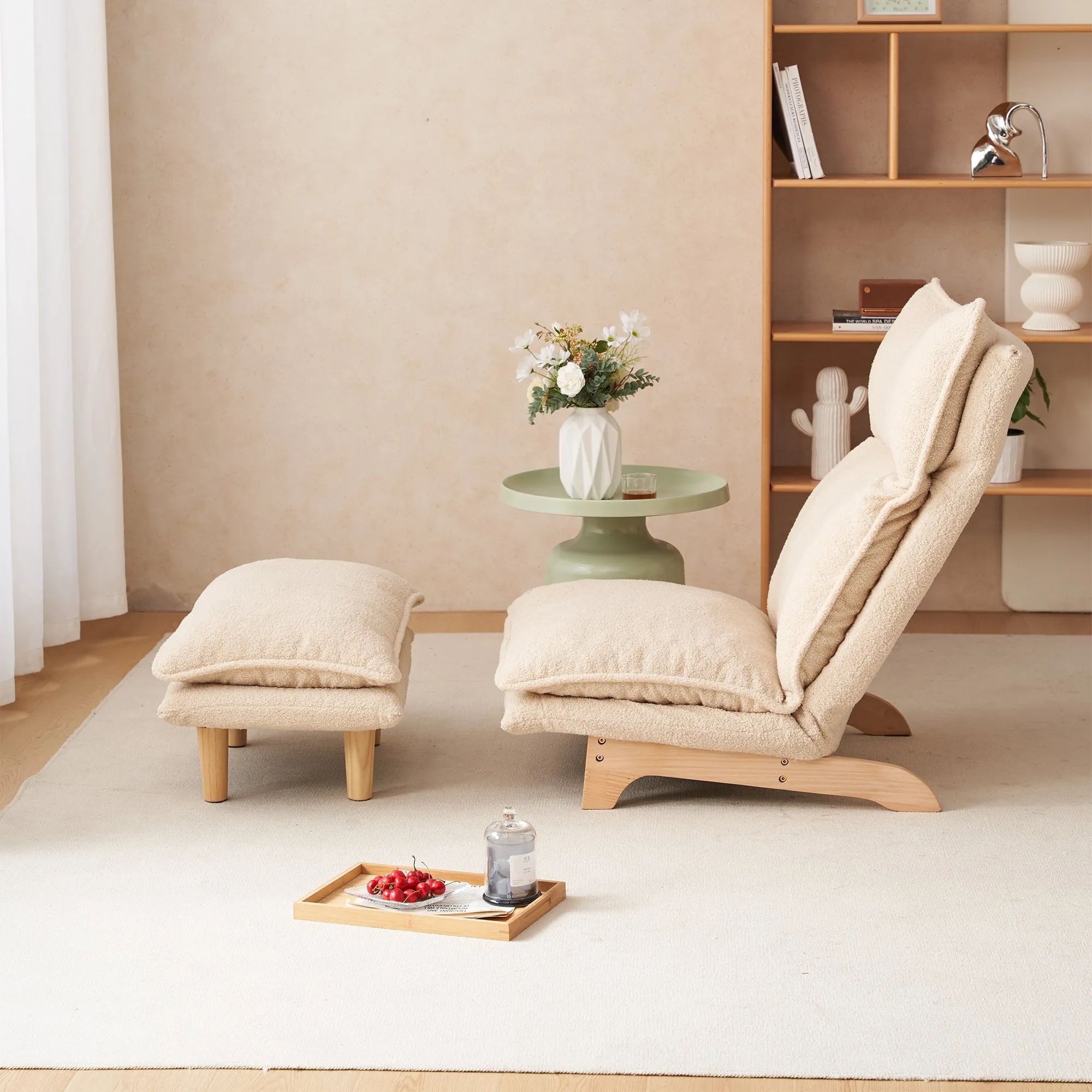 Lazy sofa balcony leisure chair bedroom sofa chair foldable reclining chair leisure single sofa functional chair