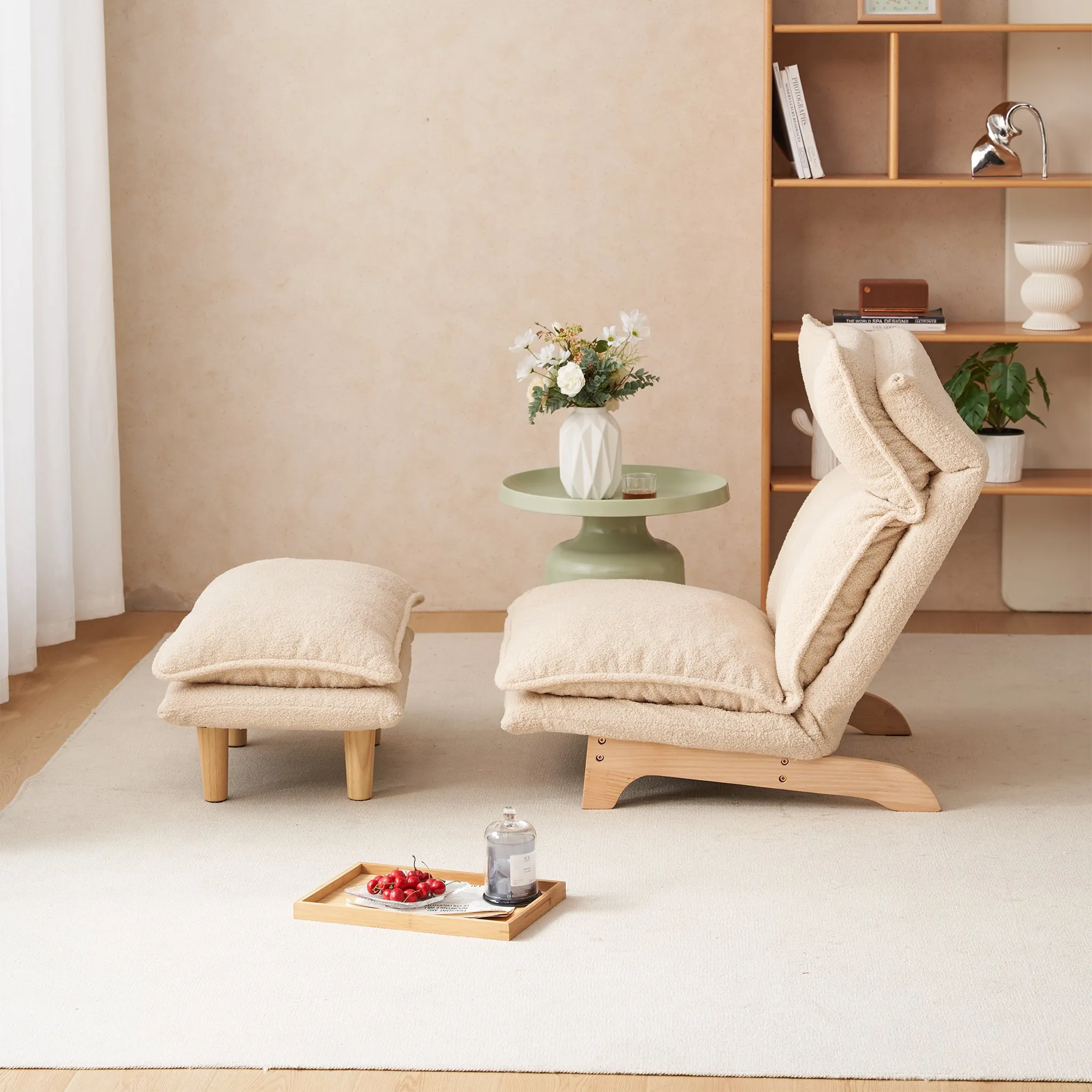 Lazy sofa balcony leisure chair bedroom sofa chair foldable reclining chair leisure single sofa functional chair