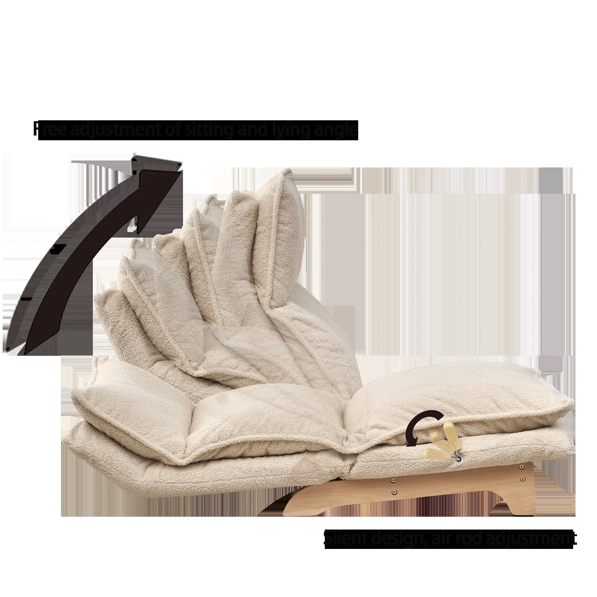 Lazy sofa balcony leisure chair bedroom sofa chair foldable reclining chair leisure single sofa functional chair