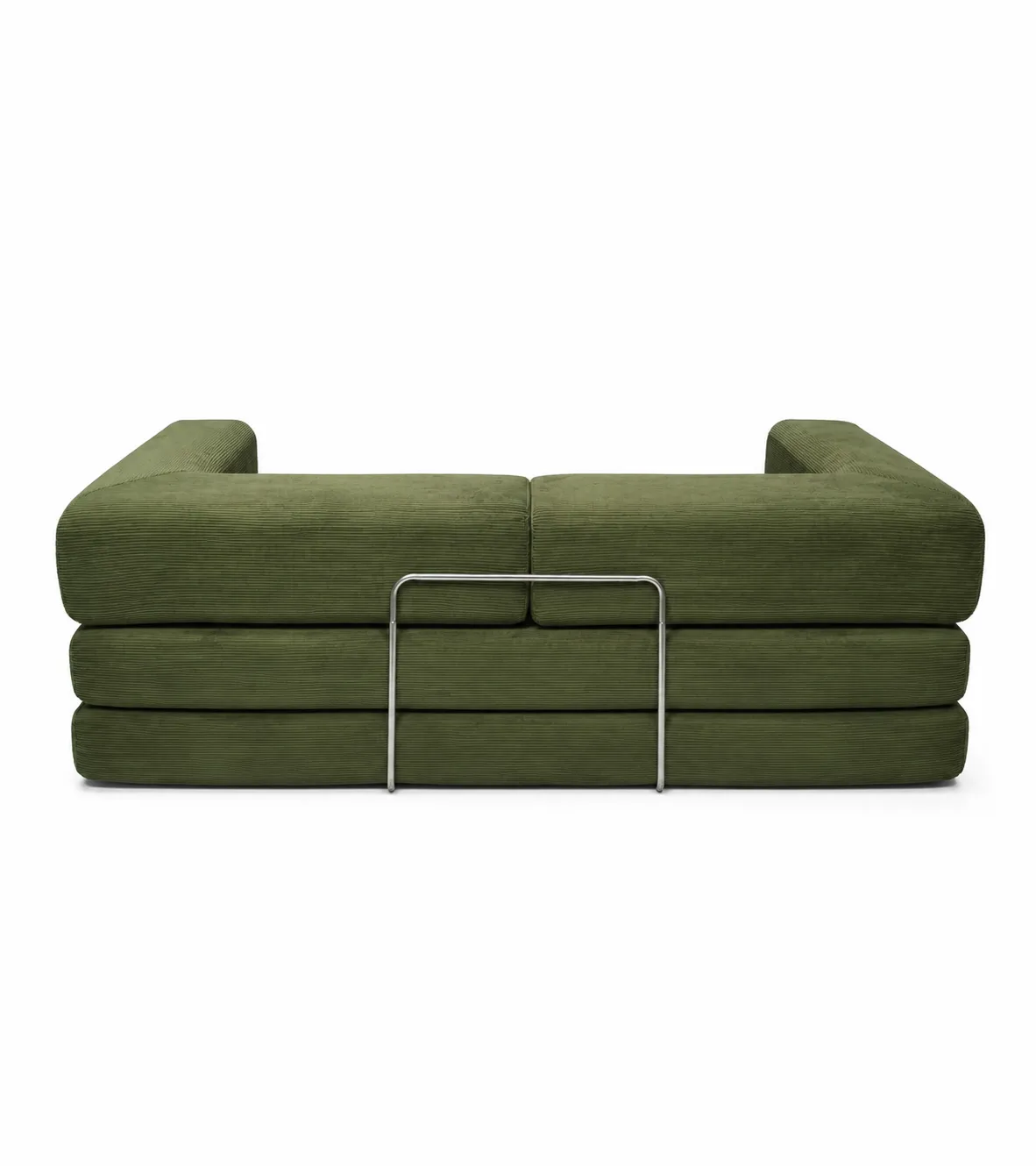 2-in-1 Sofa Bed | High-Density Memory Sponge & Corduroy Fabric | Double Pillows for Waist/Head Support | No Collapse, Small Space Savior