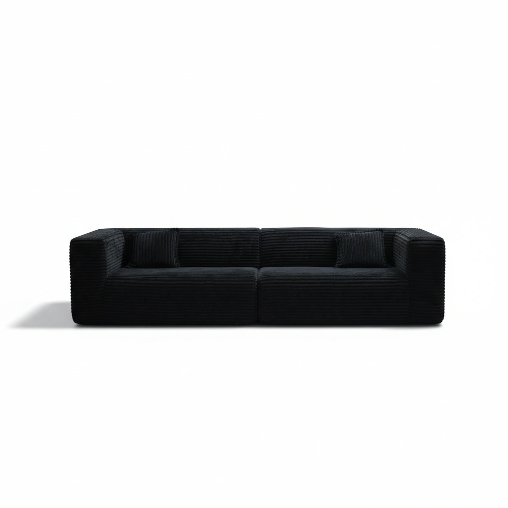 Italian minimalist straight-row compression sofa